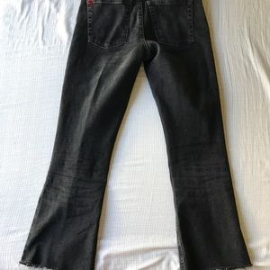 bdg cropped flare black jeans